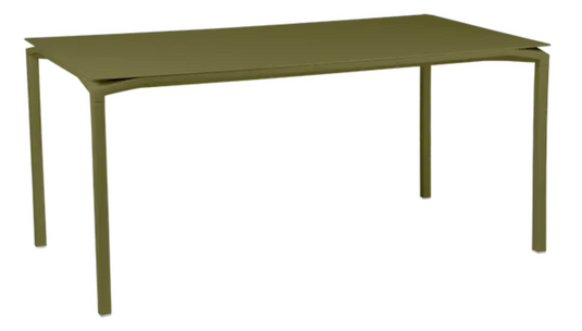 Fermob CALVI rectangular kitchen table, 160x80 cm, six-seater with modern design, suitable for dining rooms or kitchens.