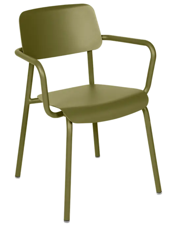 Load image into Gallery viewer, Fermob Pesto Studie armchair, stackable indoor contract dining chair with sleek design, suitable for home and office spaces.
