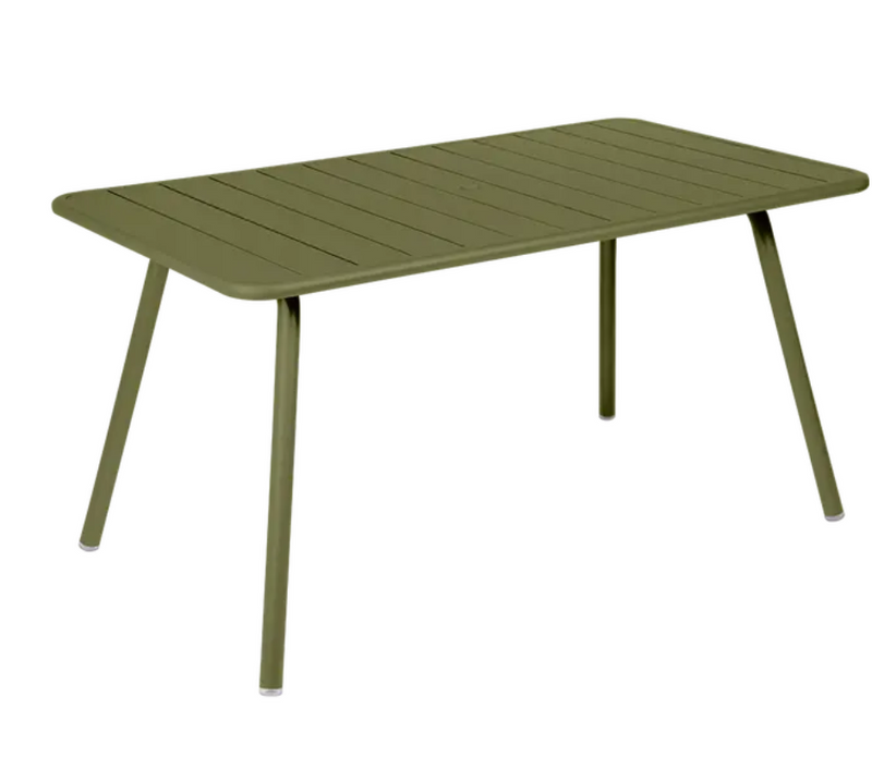 Load image into Gallery viewer, Fermob Luxembourg outdoor bar table, 143x80 cm, with a sleek design and sturdy metal frame for patio or outdoor use.
