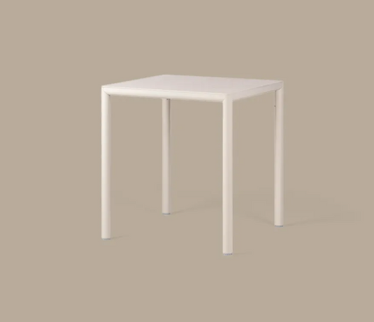 Outdoor Piave 70 Nardi Contract Table by Custom Wood Designs with wooden surface and sturdy legs for outdoor dining and gatherings.