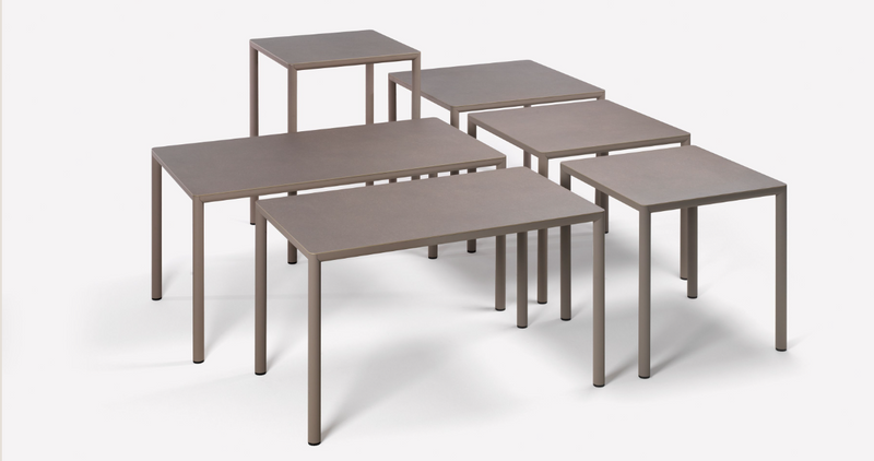 Load image into Gallery viewer, Outdoor Piave 70 Contract Table by Nardi, made of wood with a rectangular top and sturdy legs, suitable for restaurant outdoor seating.

