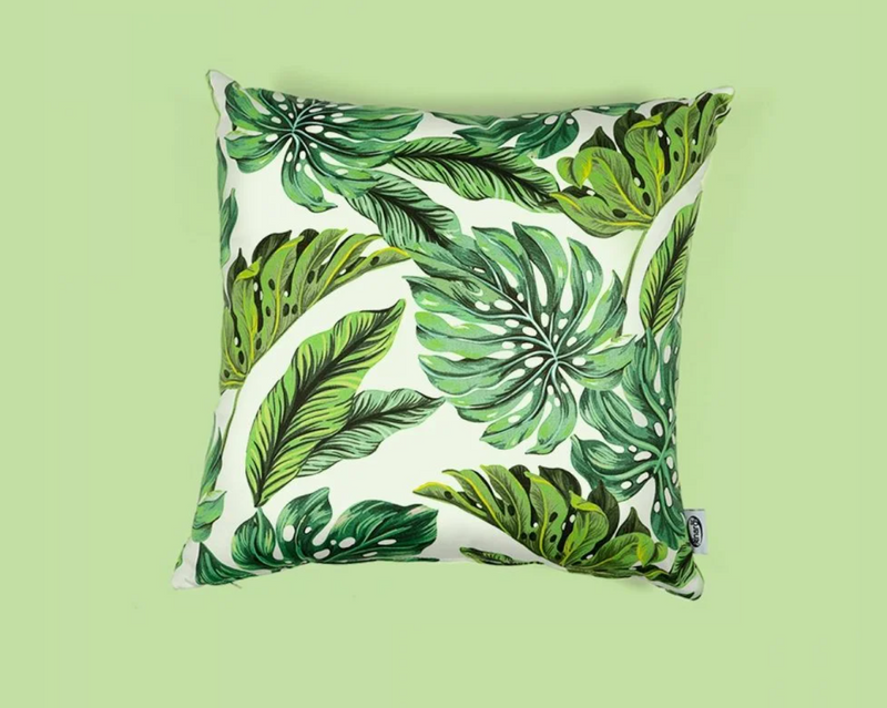 Load image into Gallery viewer, Nardi outdoor decorative cushion by Custom Wood Designs featuring colorful floral fabric on a garden chair.
