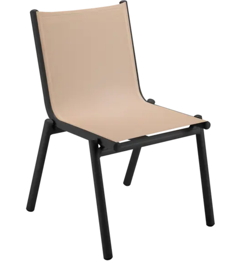 Load image into Gallery viewer, Fermob Pilotis V Batyline outdoor chair with a sleek metal frame and Batyline fabric seat in a modern design.
