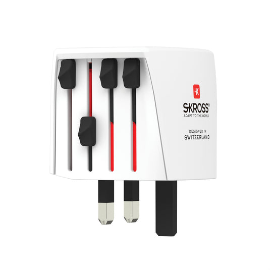 Skross SKROSS World Travel Adapter MUV Micro for phone and tablet charging, compact travel accessory with multiple plug options