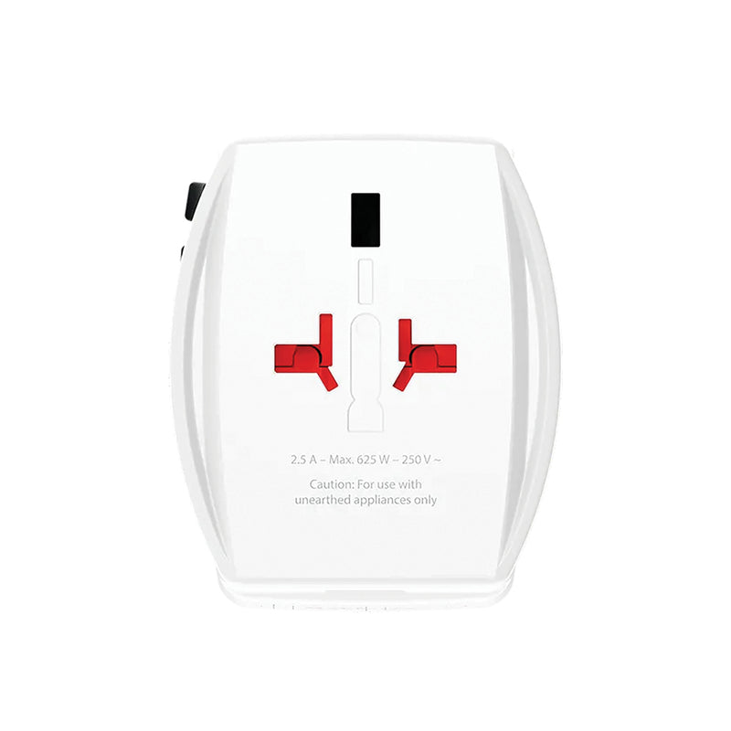 Load image into Gallery viewer, Skross SKROSS World Travel Adapter MUV 65W PD with USB-C cable for phone and tablet charging, compact travel accessory.
