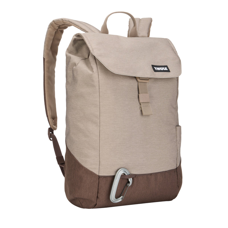 Load image into Gallery viewer, Thule Lithos Backpack 16L in black with multiple compartments, designed for bags and travel, featuring padded shoulder straps.
