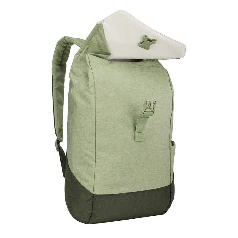 Load image into Gallery viewer, Thule Lithos Backpack 16L in black with multiple compartments, designed for travel and everyday use, featuring padded shoulder straps.
