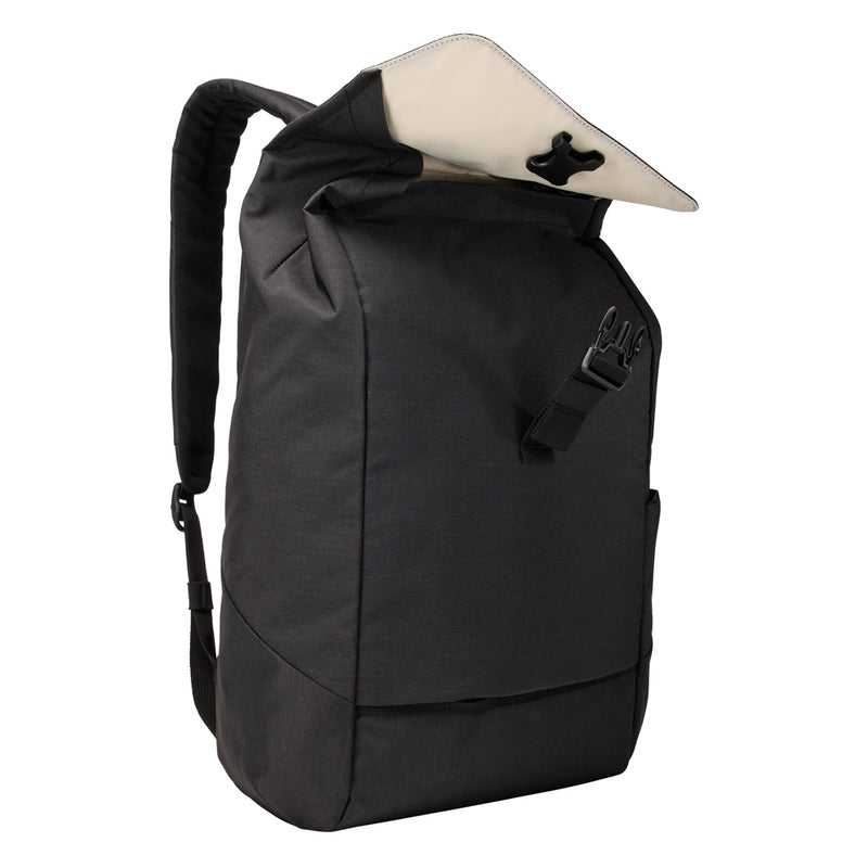 Load image into Gallery viewer, Thule Lithos Backpack 16L in black, featuring multiple compartments and padded straps for comfortable travel and daily use.
