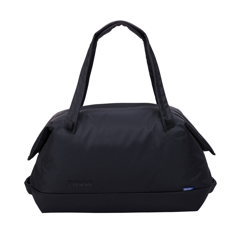 Load image into Gallery viewer, Thule Subterra 2 Duffel 35L in black, durable travel bag with adjustable shoulder strap and multiple compartments.
