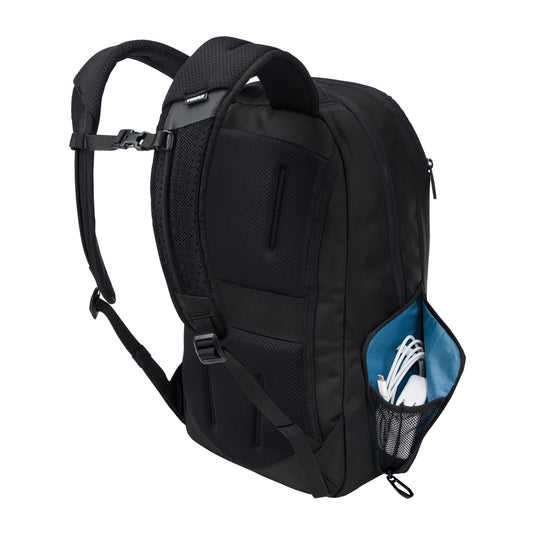Thule Accent Recycled Backpack 23L showing the sleek design, adjustable straps, and eco-friendly material for everyday use.
