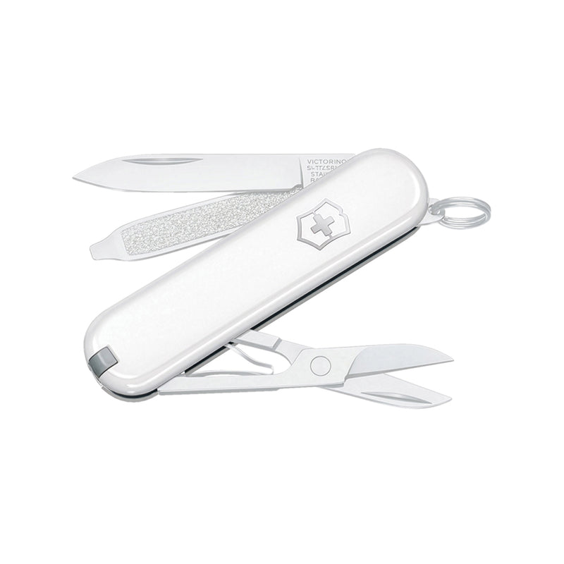 Load image into Gallery viewer, Victorinox Pocket Knife Classic SD with 7 functions, compact multi-tool with scissors and blade, shown in close-up.
