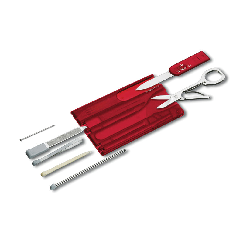 Load image into Gallery viewer, Victorinox Swiss Card Classic with 10 functions, compact multi-tool featuring scissors, knife, and screwdriver in a slim card design
