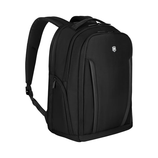 Victorinox Professional Essentials laptop backpack with multiple compartments and padded straps, designed for travel and everyday use.