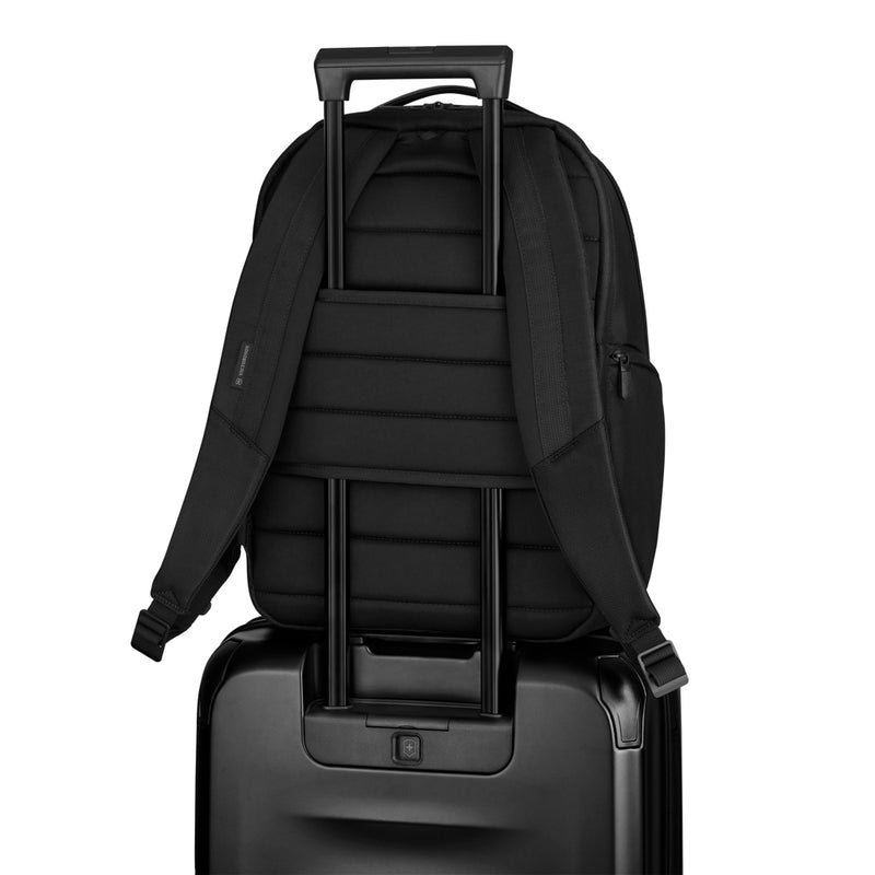 Load image into Gallery viewer, Victorinox Professional Essentials laptop backpack with multiple compartments, padded straps, and durable fabric for travel and work.
