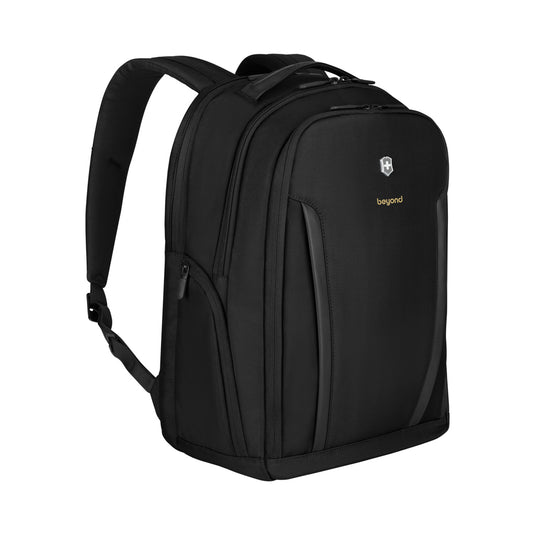 Victorinox Professional Essentials laptop backpack with multiple compartments and padded straps for comfortable carrying.