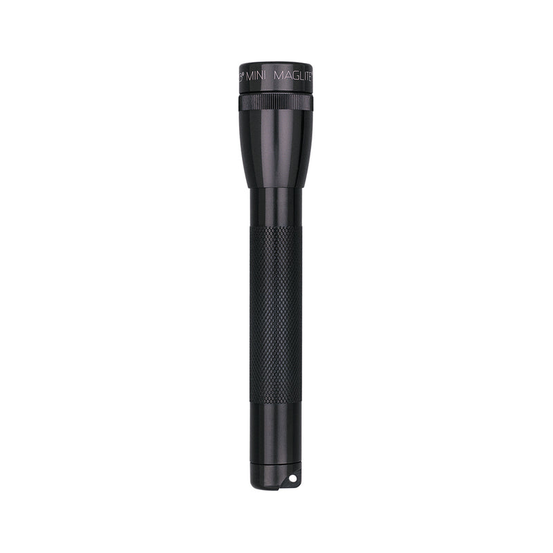 Load image into Gallery viewer, Maglite Mini AA LED torch held in hand, compact tools and torches product with bright LED light and durable metal body.
