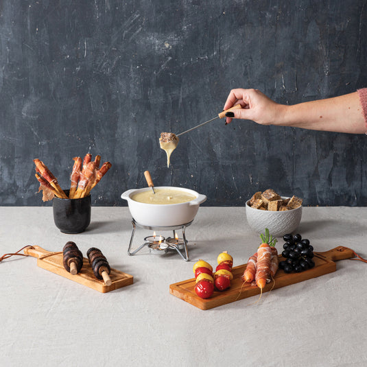 Cheese Fondue Set Party - 750 ml - Custom Wood Designs Cheese Fondue Set Party - 750 ml