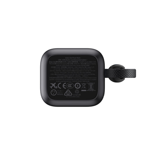 Anker Power Bank 25,000mAh with 165W output and built-in retractable cable, portable phone and tablet charging accessory