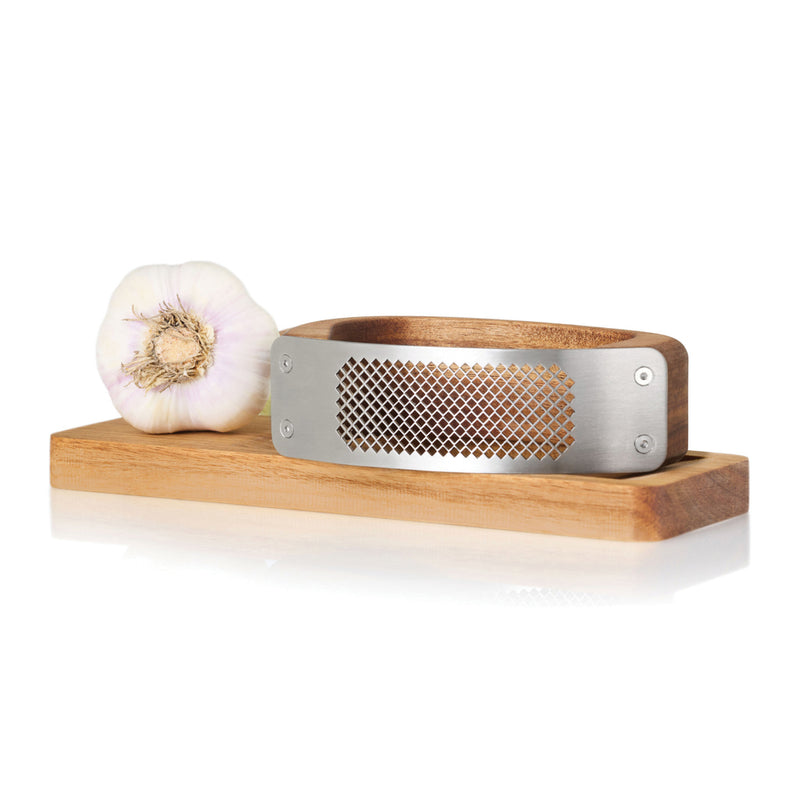 Load image into Gallery viewer, AdHoc RoccaAlio Garlic press with chopping board
