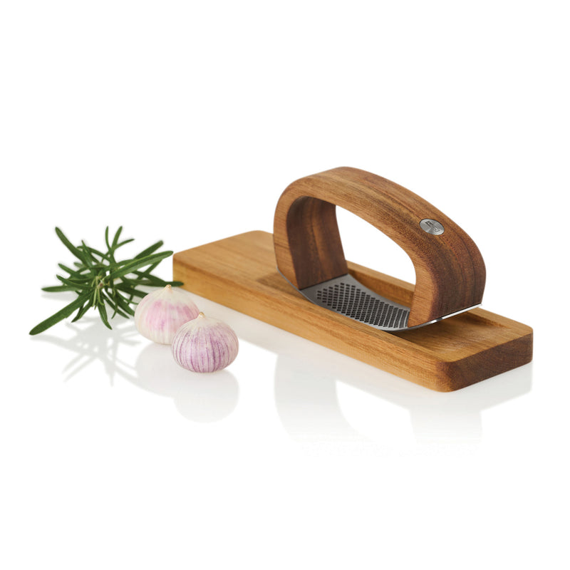 Load image into Gallery viewer, AdHoc RoccaAlio Garlic press with chopping board
