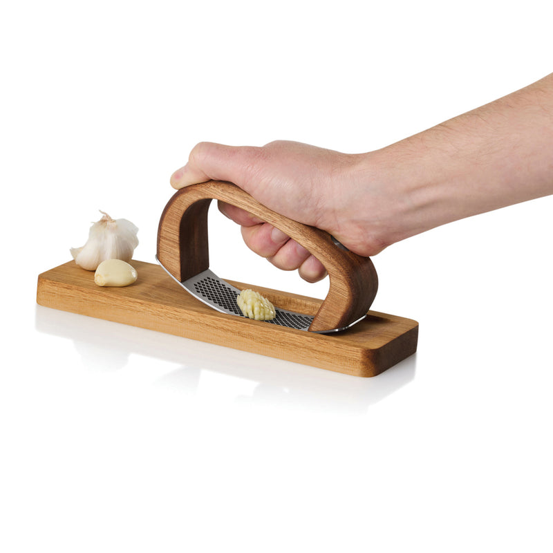 Load image into Gallery viewer, AdHoc RoccaAlio Garlic press with chopping board
