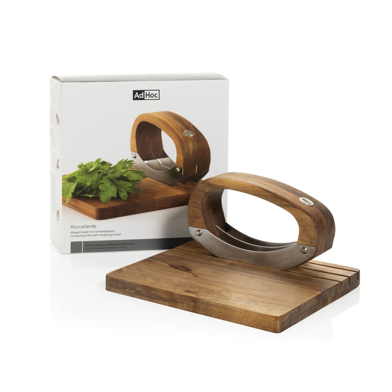 Load image into Gallery viewer, AdHoc RoccaVerde Chopping knife with chopping board
