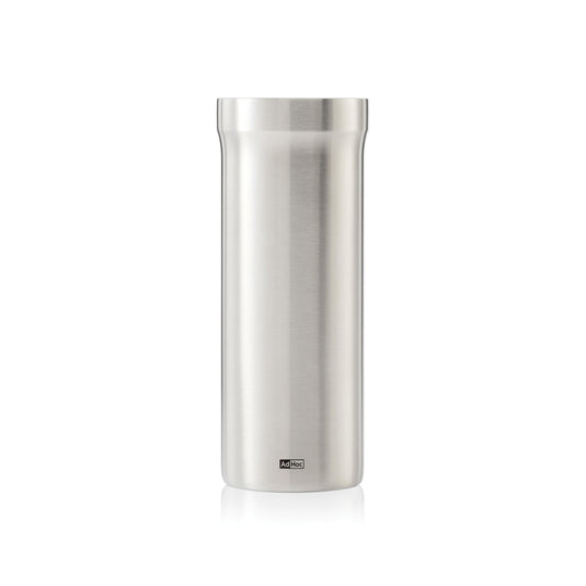 AdHoc Thermal Mug Pulse in black with stainless steel lid, insulated for hot and cold beverages, for home and travel use.