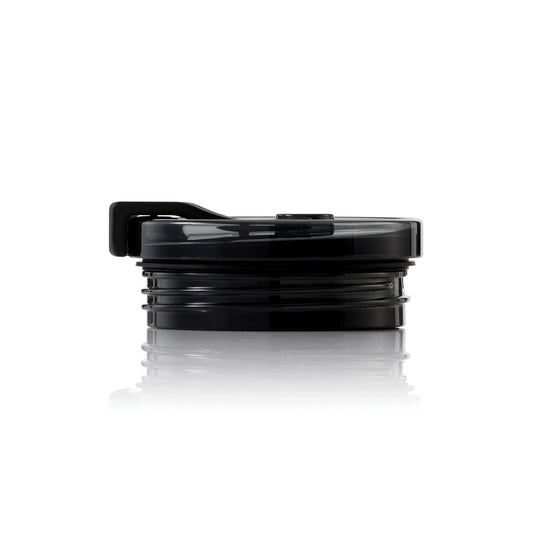 AdHoc Thermal Mug Pulse in black with stainless steel finish, designed for hot beverages, featuring a sleek, modern home and living style.