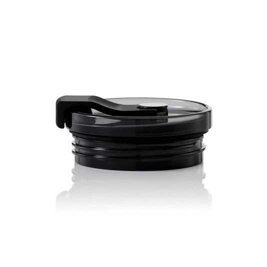AdHoc Thermal Mug Pulse in black with stainless steel finish, designed for hot beverages, featuring a sleek, modern home and living style.