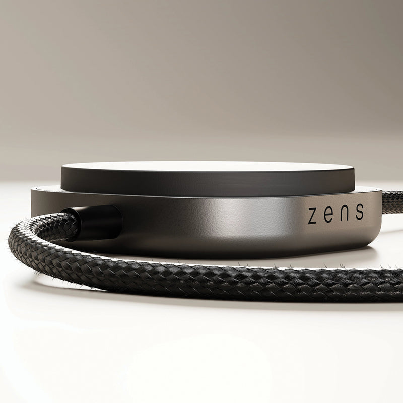 Load image into Gallery viewer, Zens USB C to C Charging Cable for phones and tablets, black, durable braided design with reinforced connectors.
