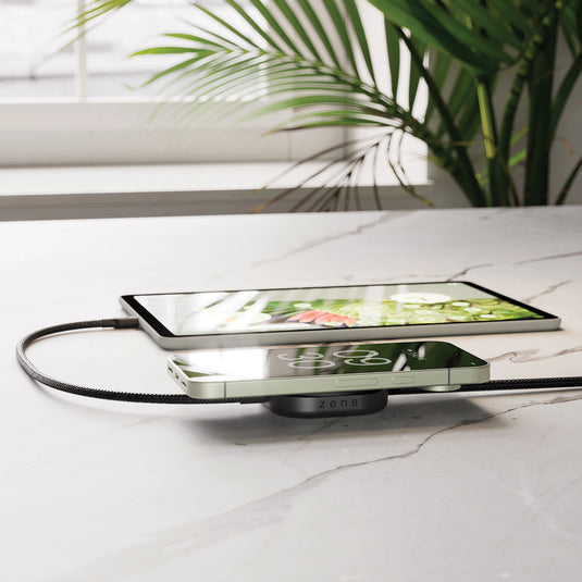 Zens USB C to C Charging Cable for phones and tablets, durable and flexible accessory for fast charging and data transfer.