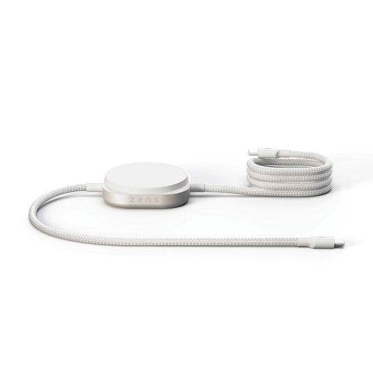 Zens USB C to C Charging Cable for phones and tablets, black, durable design, compatible with USB Type-C devices.