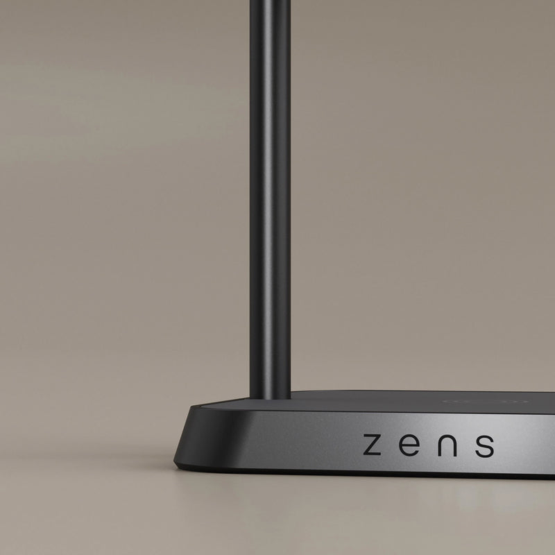 Load image into Gallery viewer, Zens Office Charger 2 for phone and tablet, compact accessory with multiple charging ports, black color, brand logo visible
