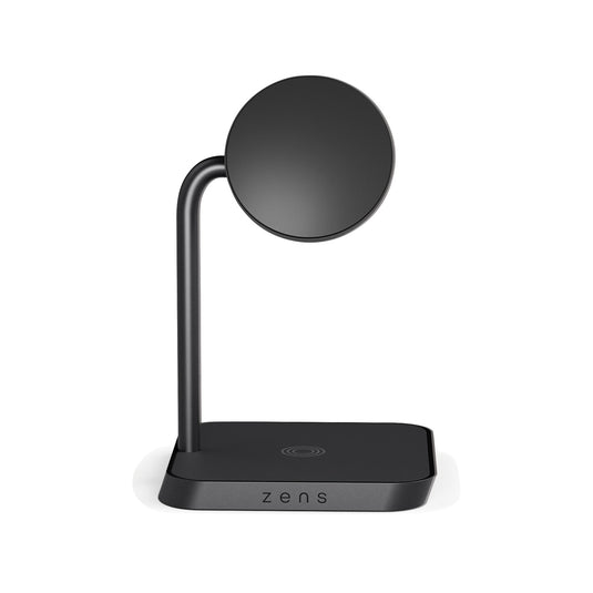 Zens Office Charger 2 for phones and tablets, compact black accessory with multiple charging ports and sleek design.