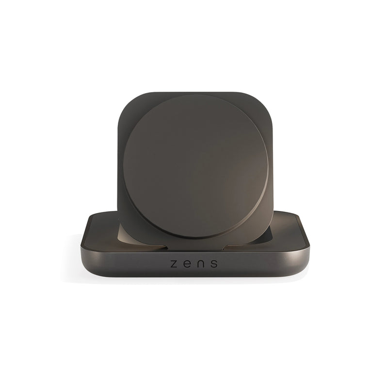 Load image into Gallery viewer, Zens Magnetic Nightstand Charger for phones and tablets, featuring sleek design and magnetic charging pad on a nightstand.
