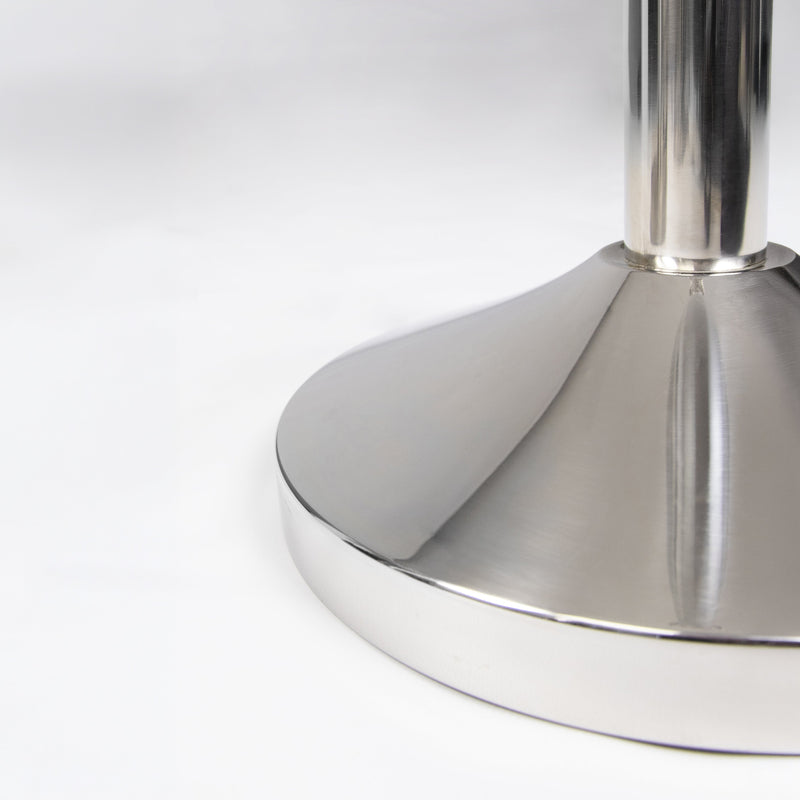 Load image into Gallery viewer, Securit Entrance Barrier Set - Classic Chrome - 2 Posts &amp; Bases + Blue Velvet Rope
