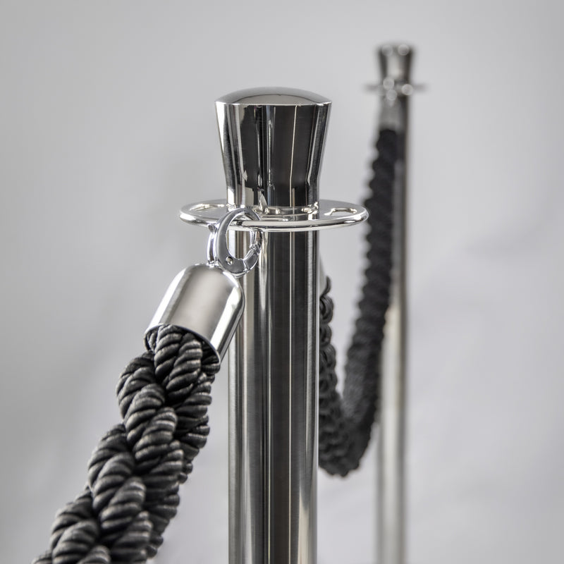 Load image into Gallery viewer, Securit Barriers Systems - Classic Ropes - Black 59,5x4x4cm - Pack of 5
