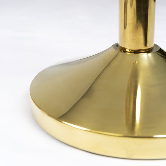 Securit Entrance Barrier Set - Classic Gold - 2 Posts & Bases + Black Braided Rope
