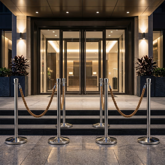 Securit Barriers Systems - Classic - Chrome 10x31x31cm - in use