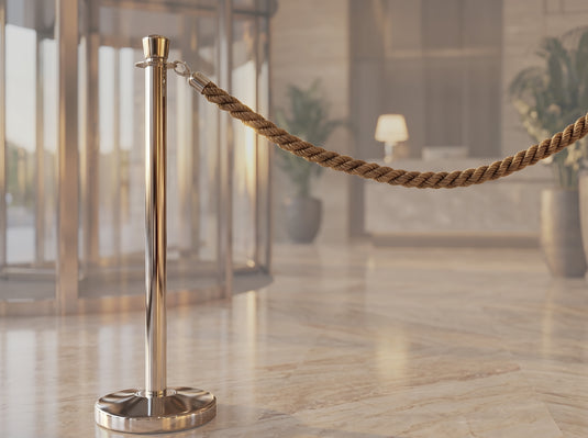 Securit Barriers Systems - Classic Ropes - Bronze 59,5x4x4cm - Pack of 5 - in use