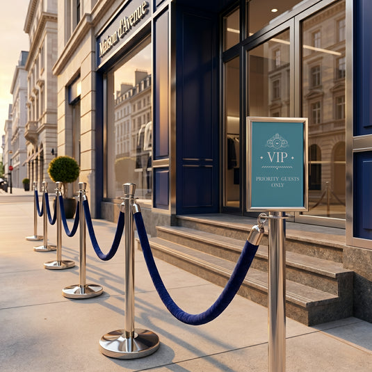 Securit Barriers Systems - Classic - Chrome 10x31x31cm - in use
