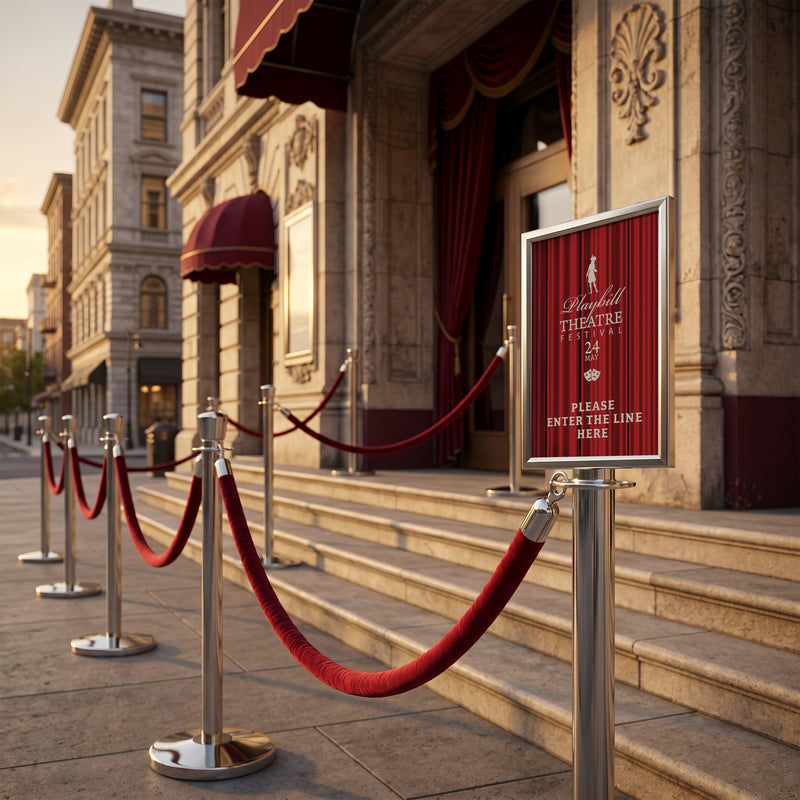 Load image into Gallery viewer, Securit Barriers Systems - Classic Ropes - Red 59,5x4x4cm - Pack of 5 - in use
