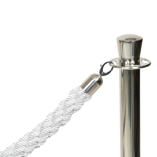 Securit Barriers Systems - Classic Ropes - White 59,5x4x4cm - Pack of 5