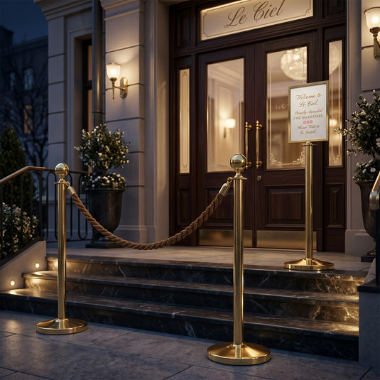 Securit Barriers Systems - Classic - Gold 95x31x31cm - in use