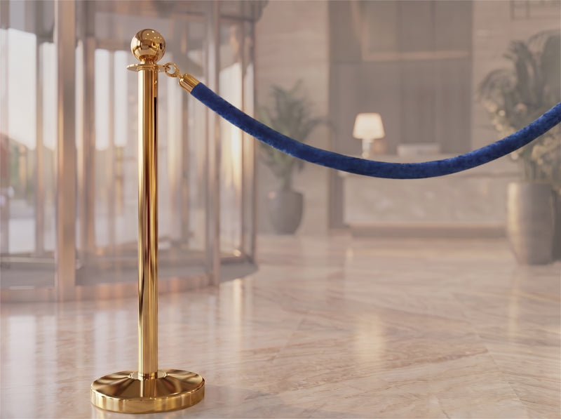 Load image into Gallery viewer, Securit Barriers Systems - Classic Ropes - Blue 59,5x4x4cm - Pack of 5 - in use
