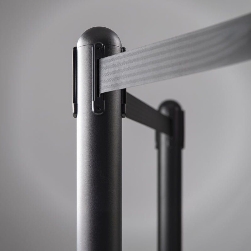 Load image into Gallery viewer, Securit Barriers Systems - Retractable Barrier Set with Black Nylon Strap
