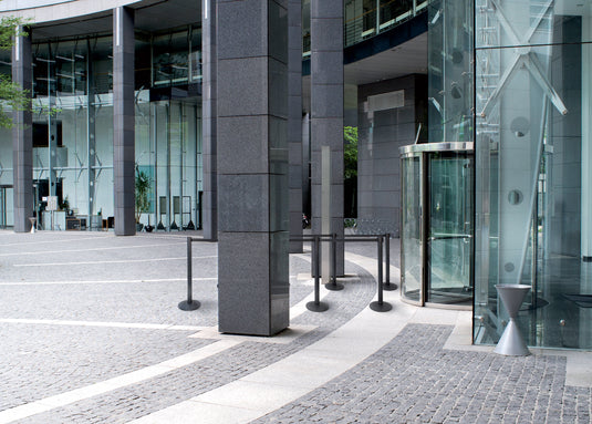 Securit Barriers Systems - Budget - Black 93x33x33cm - Pack of 2 - in use