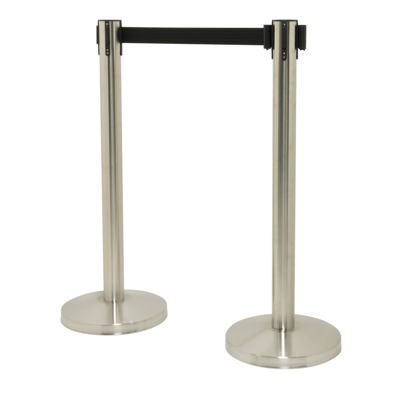 Load image into Gallery viewer, Securit Barriers Systems - Budget - Chrome 93x33x33cm - Pack of 2
