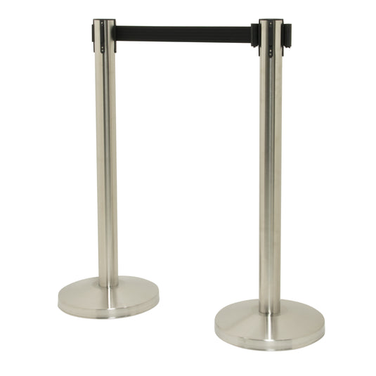 Securit Barriers Systems - Budget - Chrome 93x33x33cm - Pack of 2