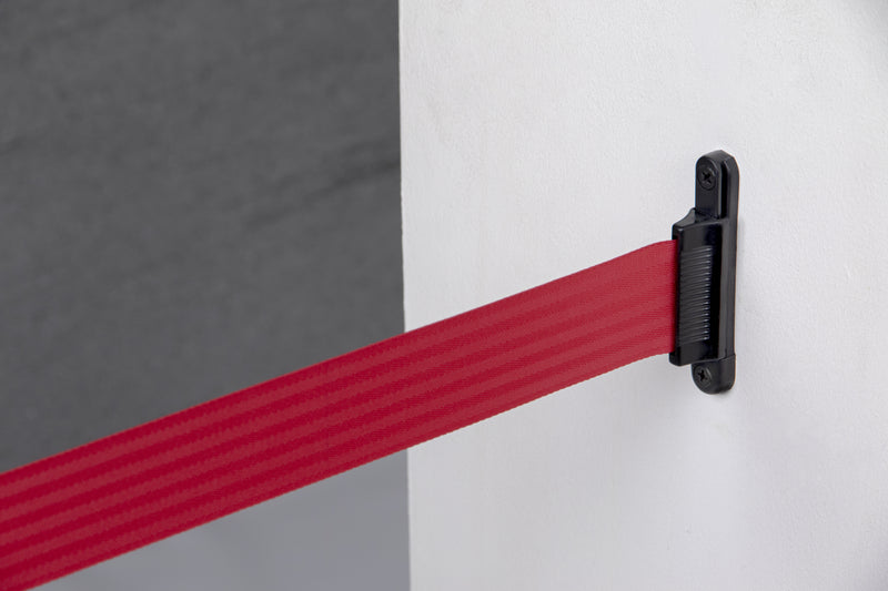 Load image into Gallery viewer, Securit Barriers Systems - Retractable - Stainless steel 96x7x7cm - in use
